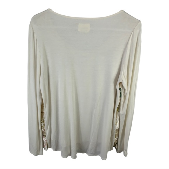 ANTHRO Deletta Oak Song Birds Velevt Burnout Top S - Picture 3 of 6